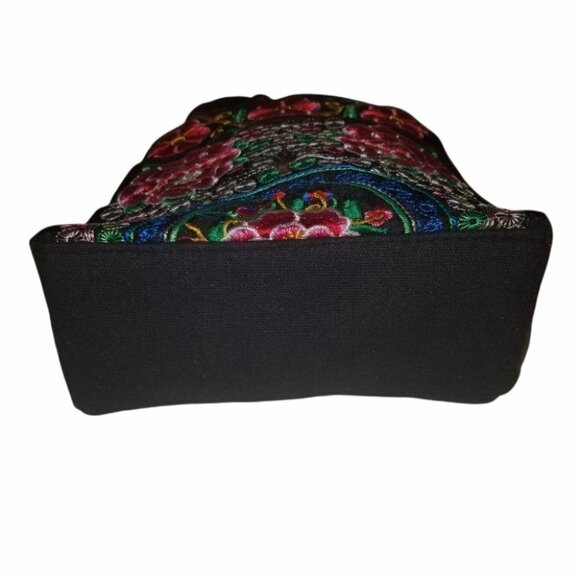 Embroidered Floral Mini Hand Bag - Picture 2 of 4